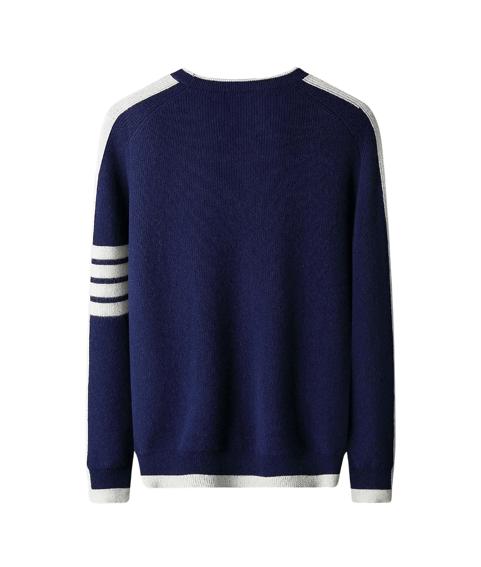 Stickad Crewneck - Ribbad