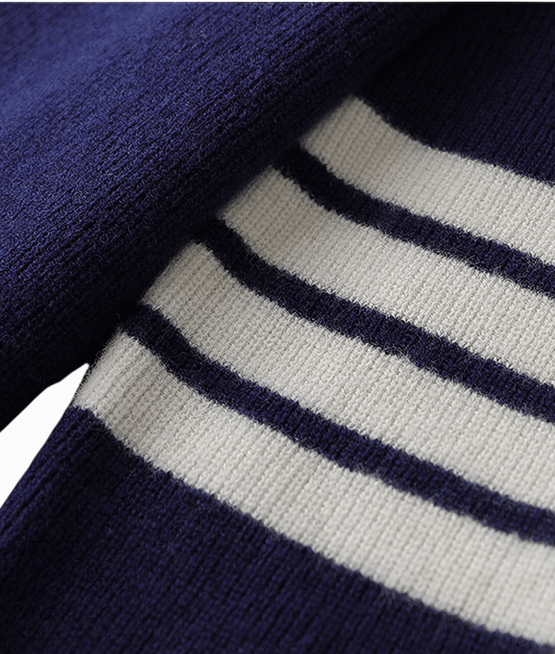 Stickad Crewneck - Ribbad