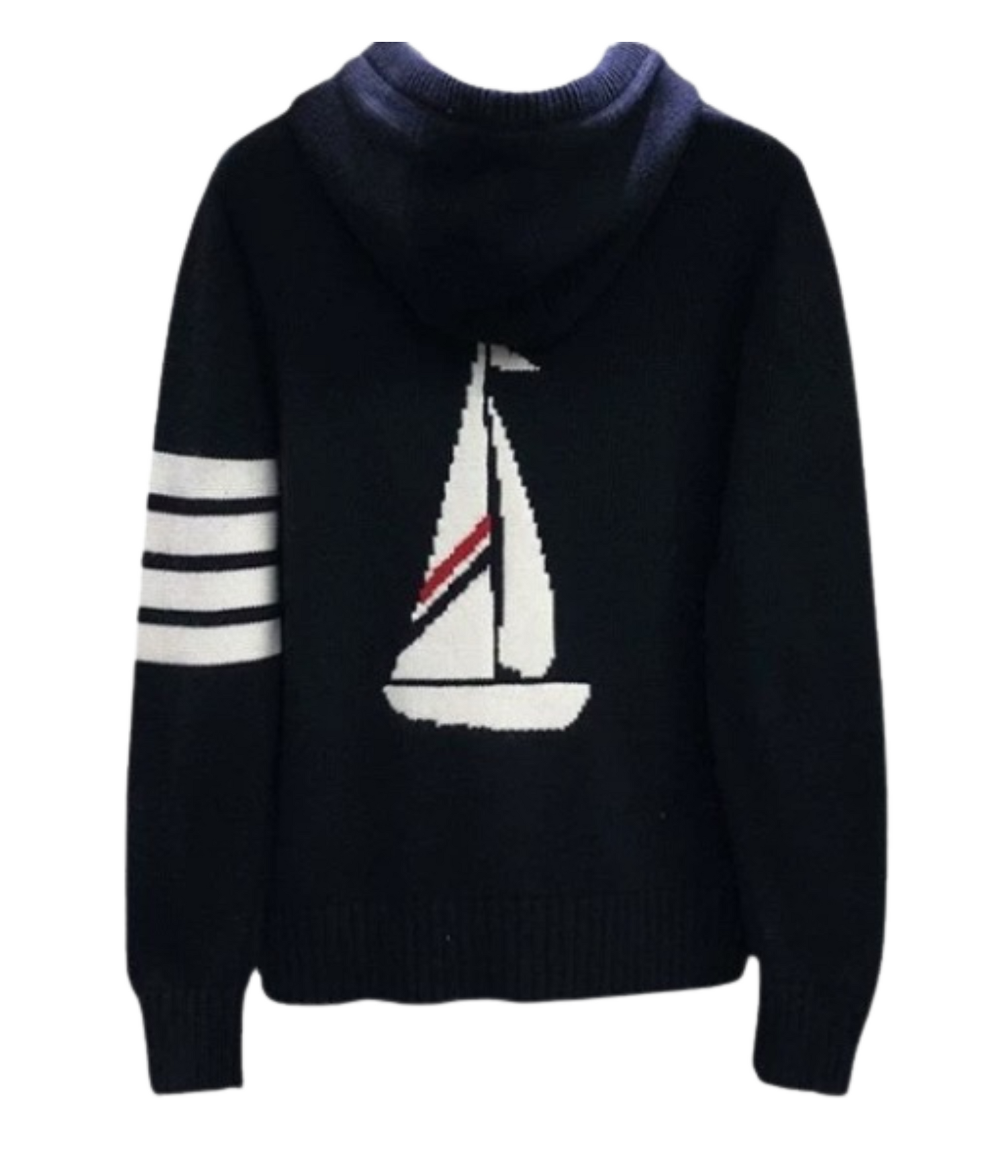 Stickad Seglar Hoodie