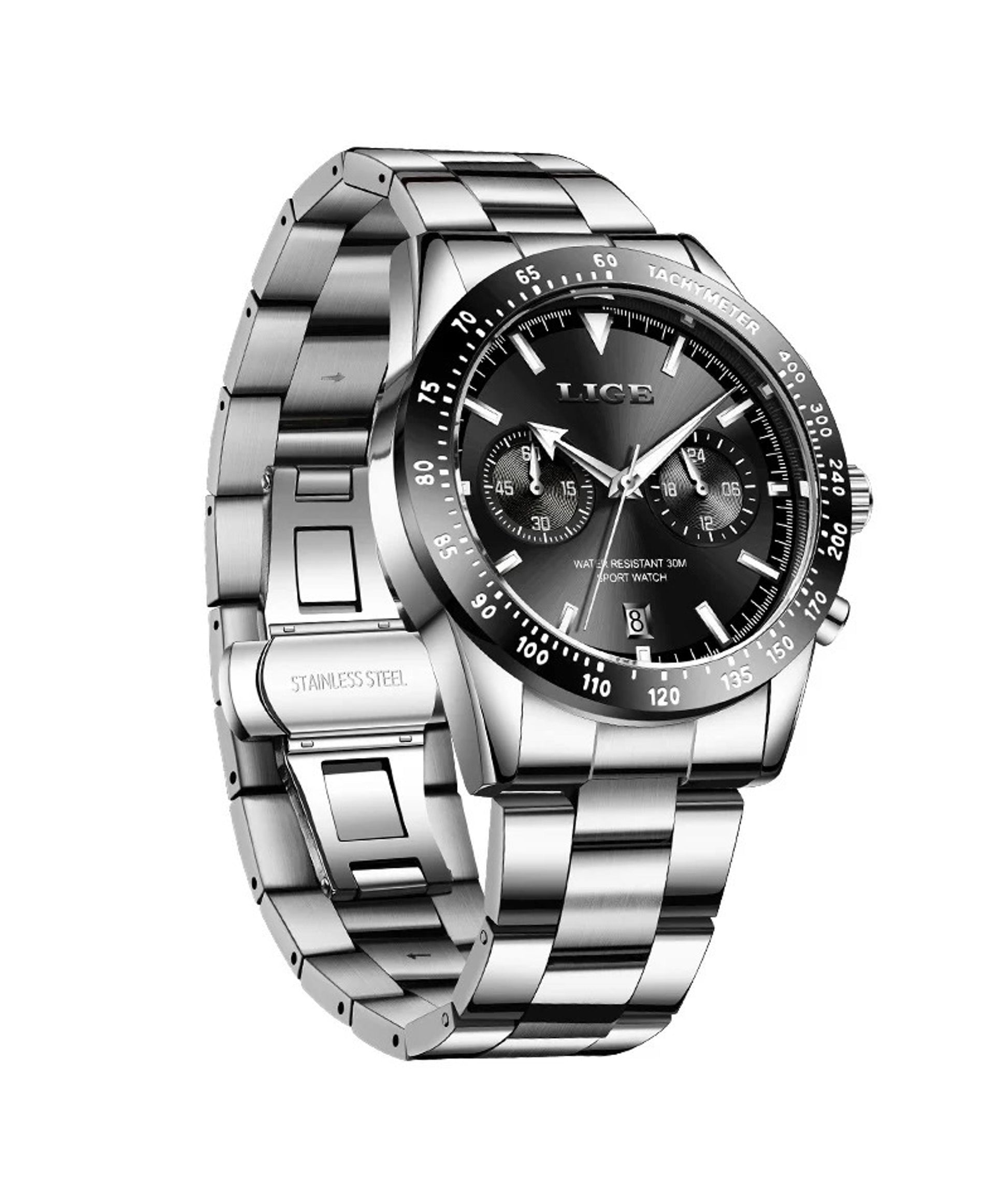 Herrklocka i rostfritt stål – LIGE LG89140